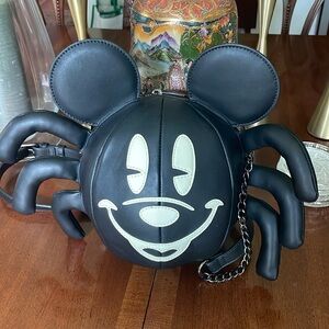 NWT Stitch Shoppe by Loungefly glow in the dark spider Mickey Mouse crossbody